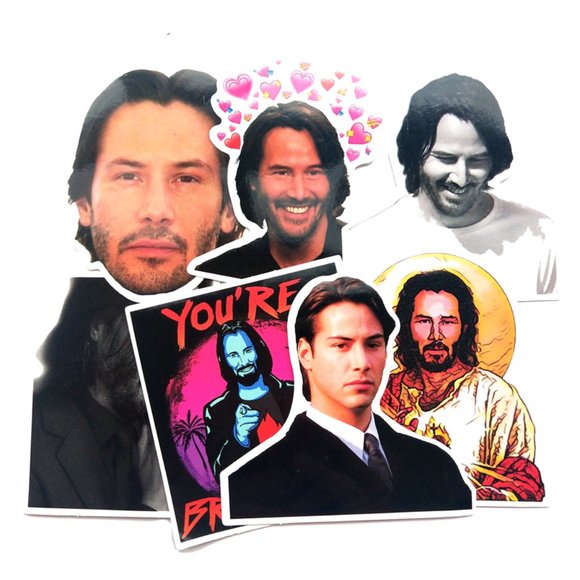 Keanu Reeves Stickers (8pc) - Picture 2 of 6